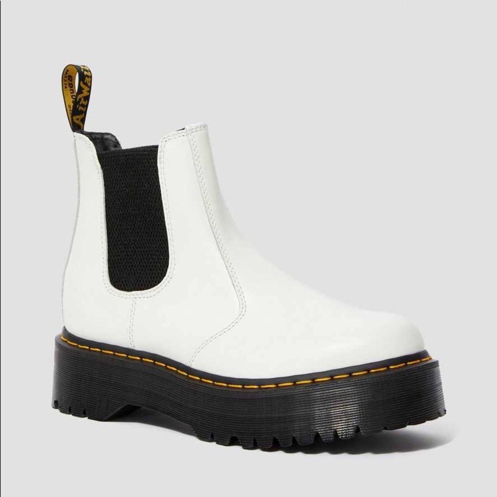 White Doc Marten Quad Chelsea boots
